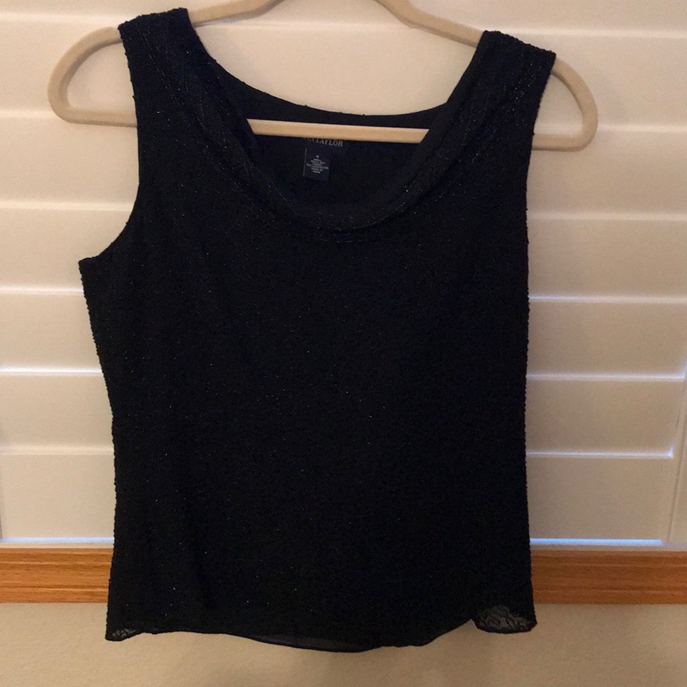 ANN TAYLOR Sleeveless Beaded Top